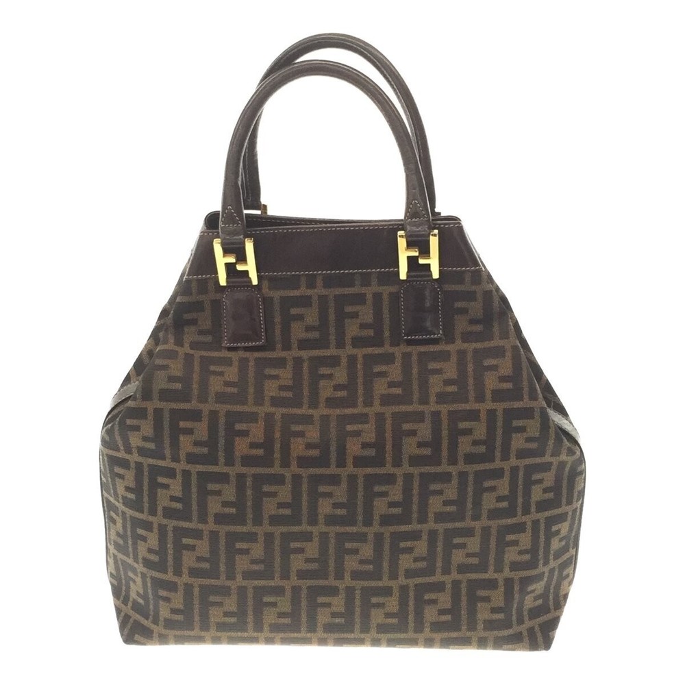 Fendi Zucca Pattern Handbag Vintage Brown